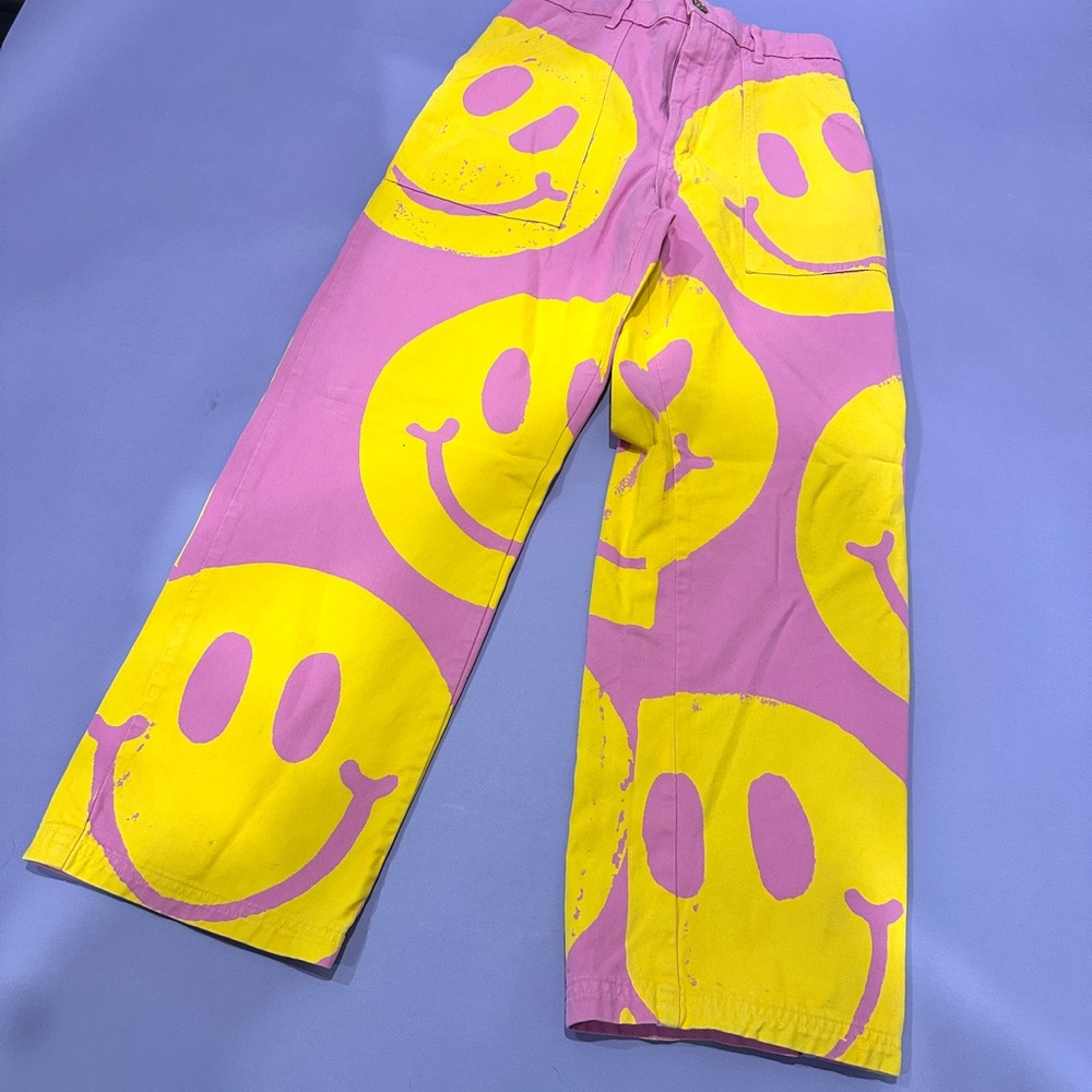 Big Bud Press Pink Elastic Waist Pants- limited print Palm Springs